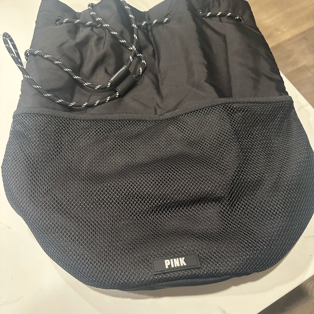 Black PINK Drawstring Backpack